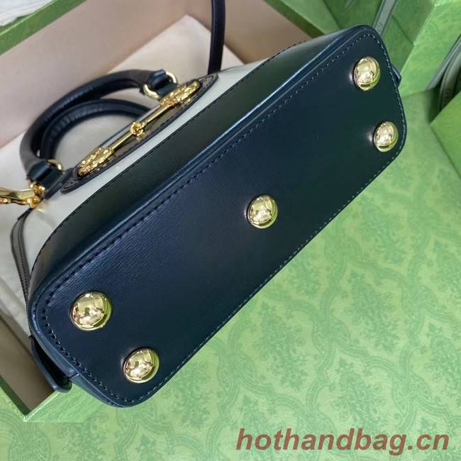 Gucci Horsebit 1955 mini top handle bag 640716 black&white