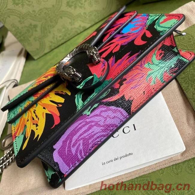 Gucci Dionysus Leather Super mini Bag  476432 Black Flower