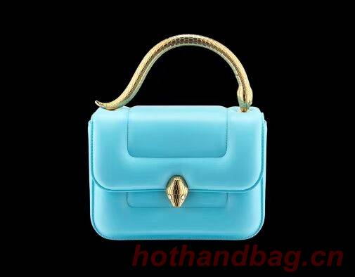 Bvlgari Serpenti Forever leather small crossbody bag B209107 sky blue