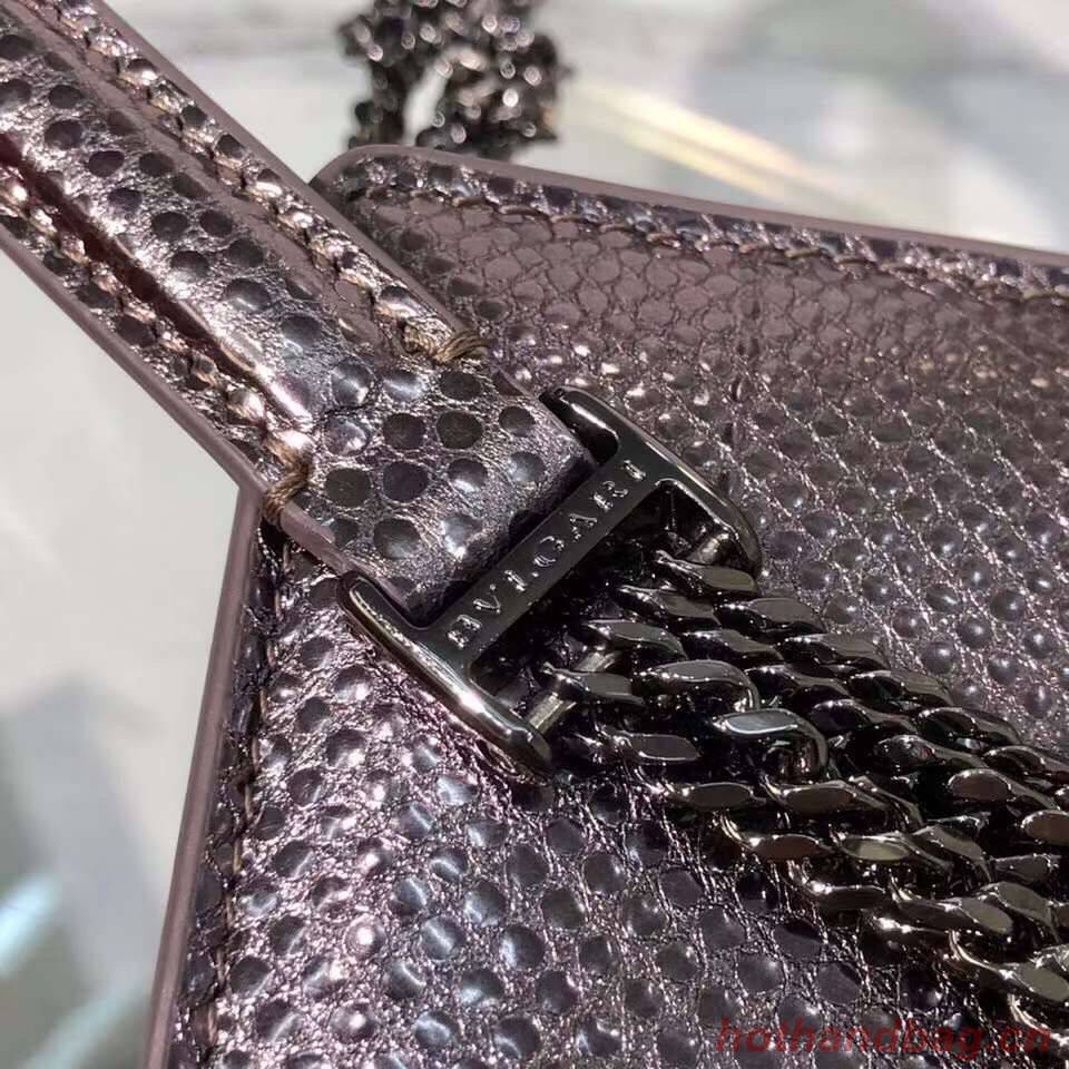 Bvlgari Serpenti Forever leather small crossbody bag B210544 silver grey