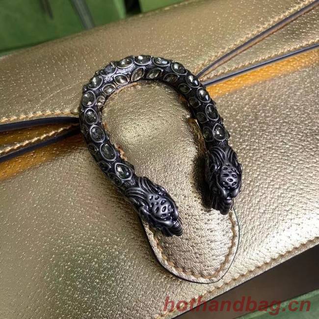 Gucci Dionysus Blooms Leather Shoulder Bag 499623 gold