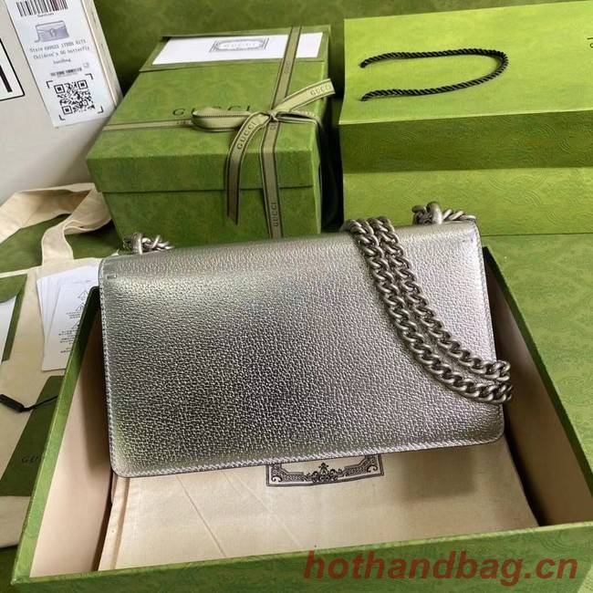 Gucci Dionysus Blooms Leather Shoulder Bag 499623 silver