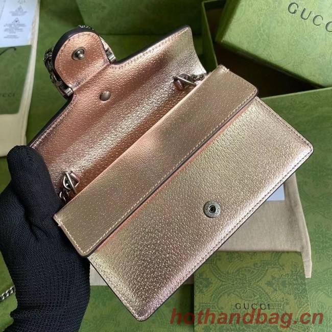 Gucci Dionysus Leather Super mini Bag 476432 rose gold