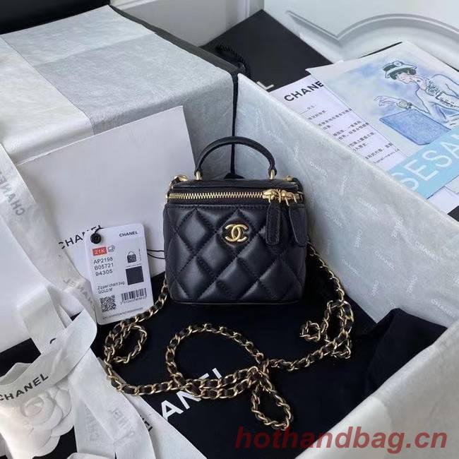 Chanel Original Small classic chain box handbag AP2198 black