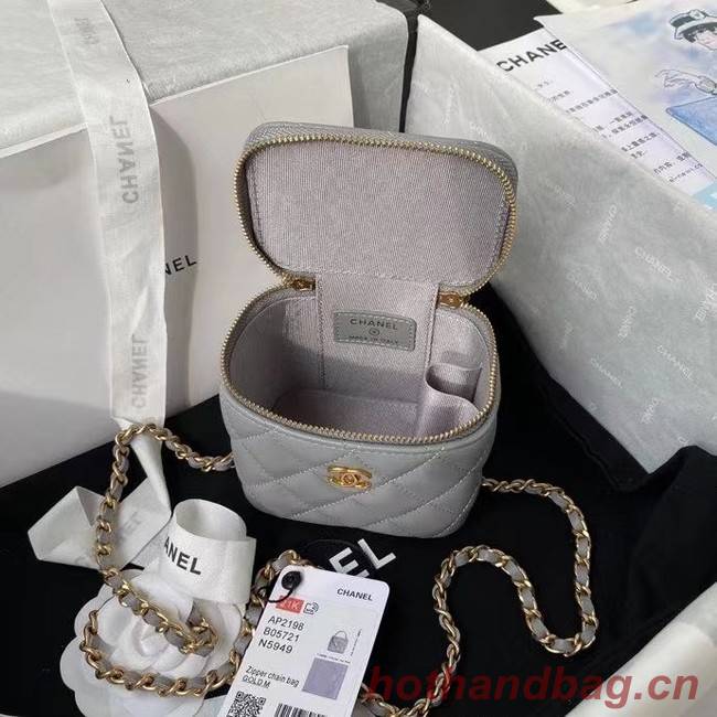 Chanel Original Small classic chain box handbag AP2198 grey