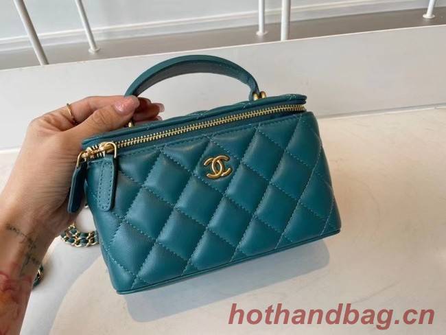 Chanel Original Small classic chain box handbag AP2199 blue
