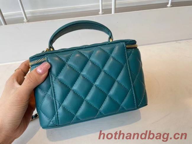 Chanel Original Small classic chain box handbag AP2199 blue