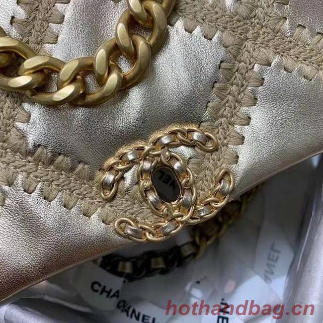 chanel 19 flap bag AS1160 gold