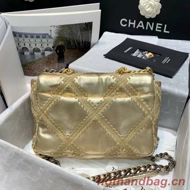 chanel 19 flap bag AS1160 gold