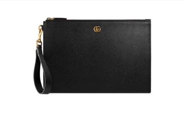 Gucci GG Marmont leather pouch 475317 black