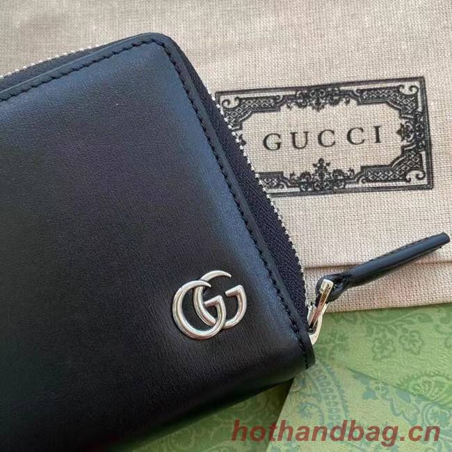 Gucci Leather zip around wallet 428736 black