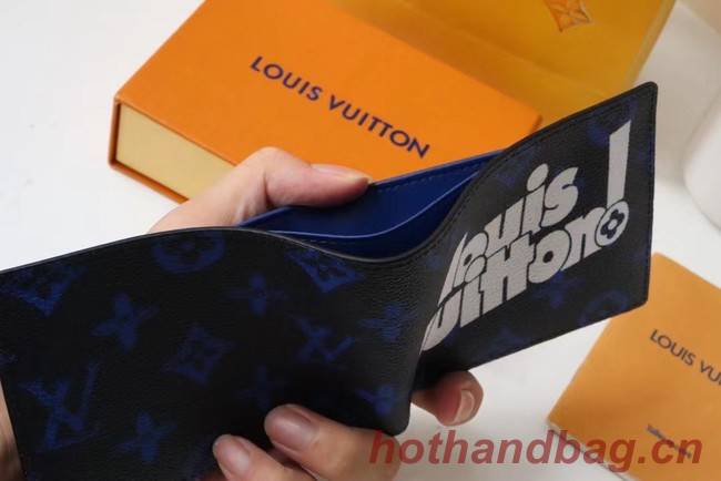 Louis Vuitton MULTIPLE WALLET M80850 blue