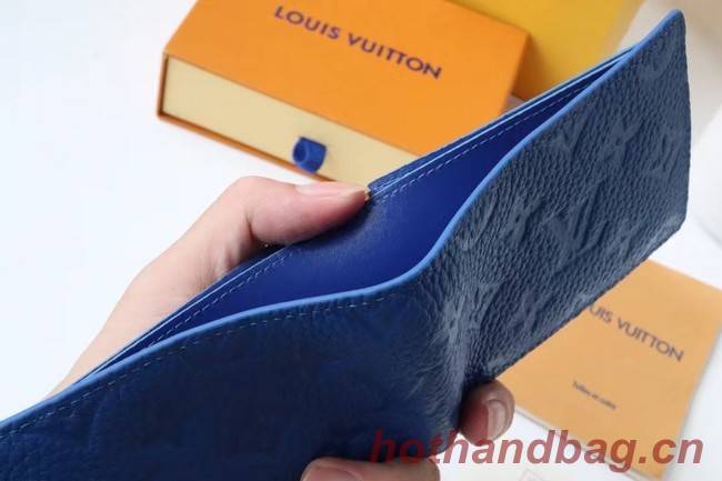 Louis Vuitton SLENDER WALLET M80590 blue