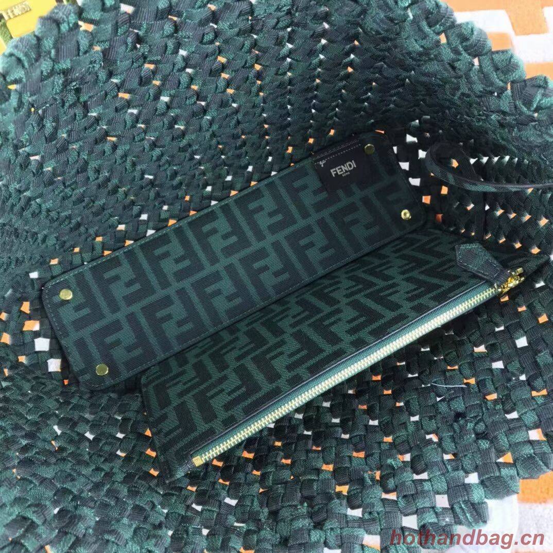 Fendi Weave Bag F6501 blackish green