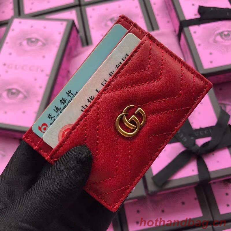 Gucci Card Holder 574805 Red