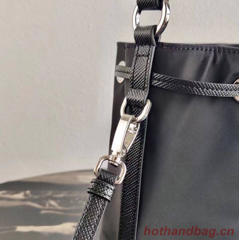 Prada Saffiano leather mini shoulder bag 1AE055 black