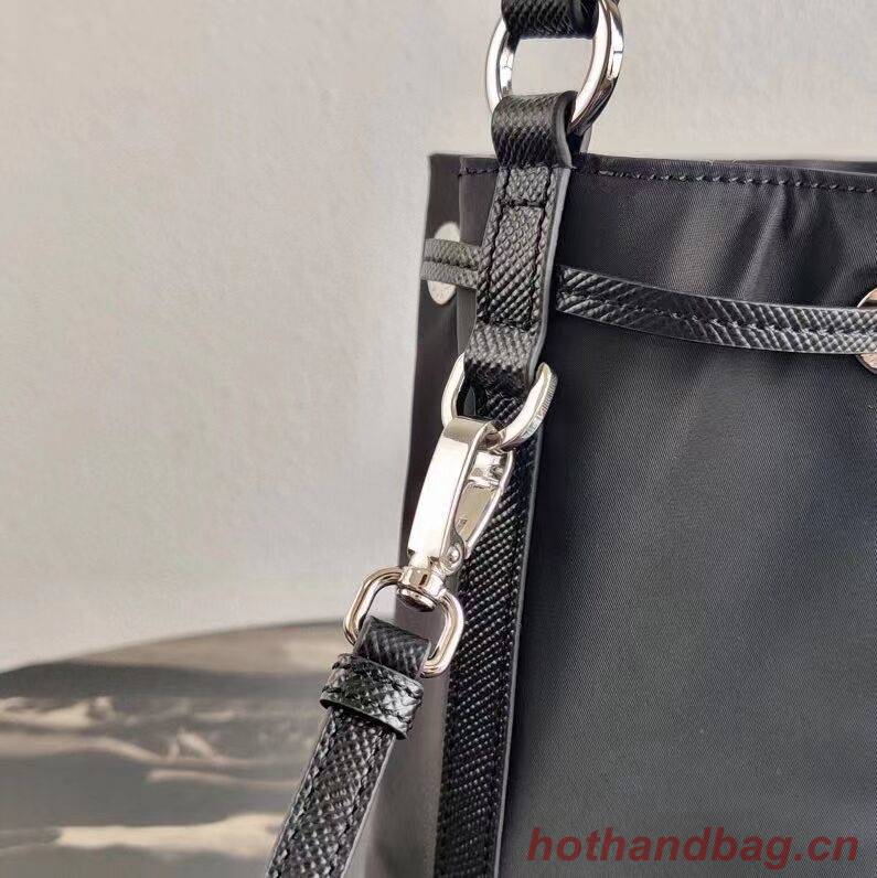 Prada Saffiano leather mini shoulder bag 1AE055 black Prada Saffiano leather mini shoulder bag 1AE055 black