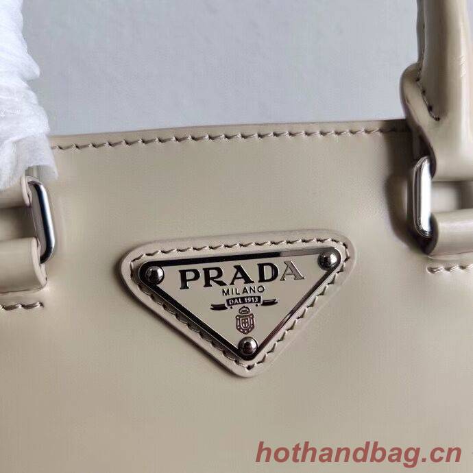 Prada Small brushed leather tote 1AD331 Biscuits