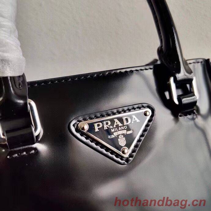 Prada Small brushed leather tote 1AD331 black