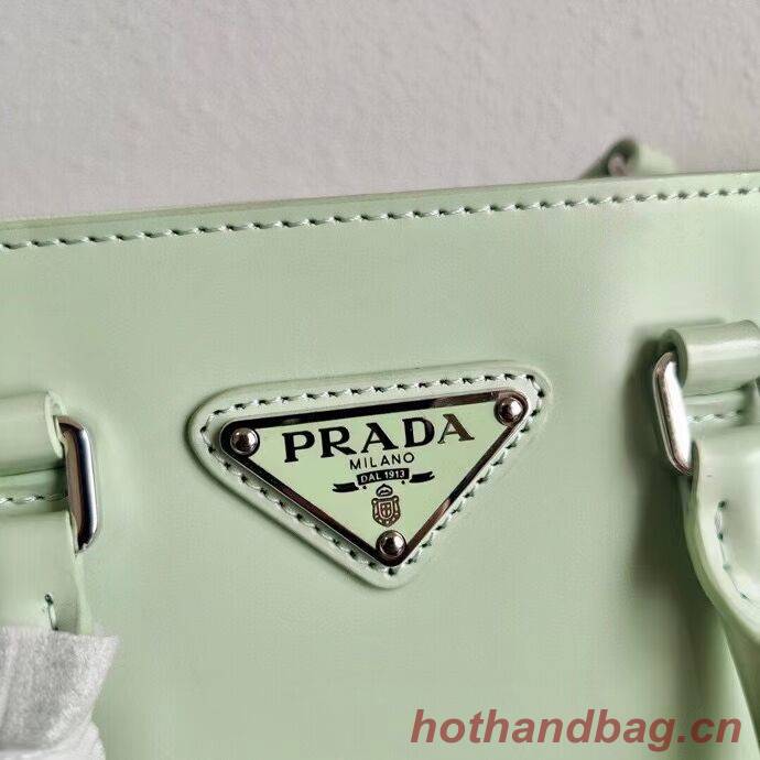 Prada Small brushed leather tote 1AD331 light green