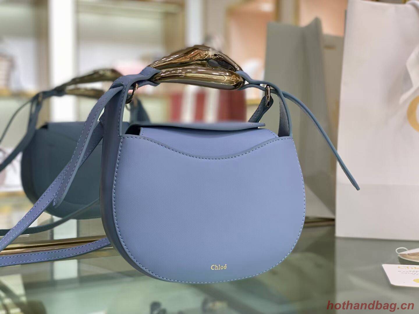 Chloe Original Calfskin Leather Bag 3S1350 sky blue