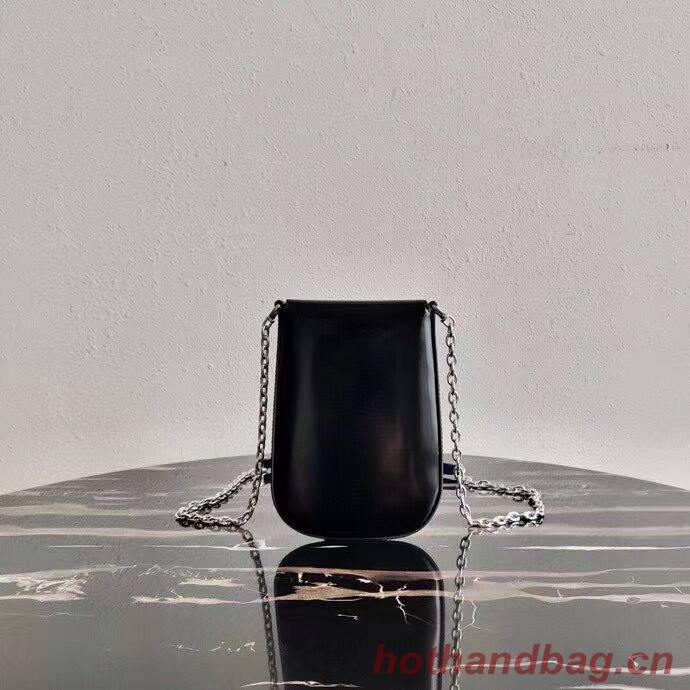 Prada Brushed leather mini-bag 1BH185 black