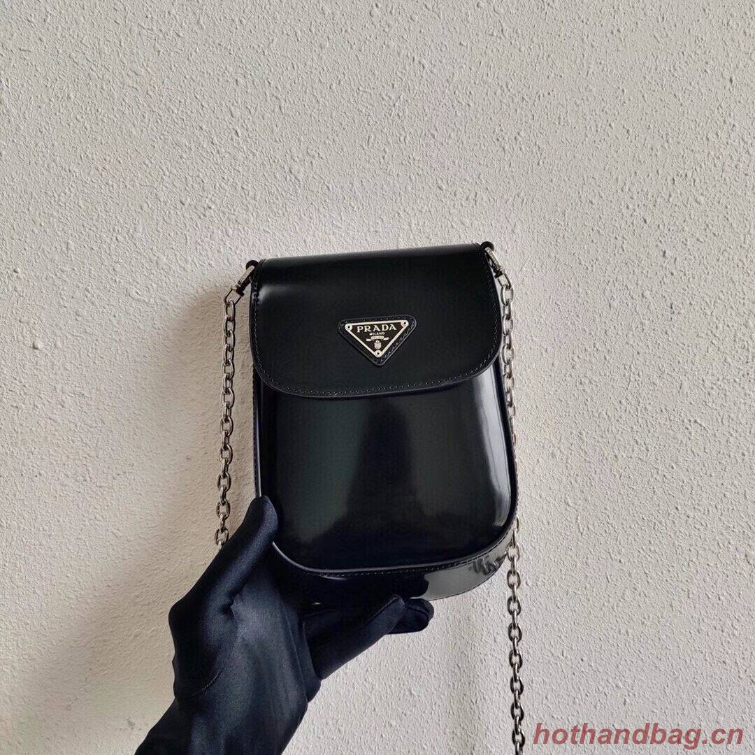 Prada Brushed leather mini-bag 1BH185 black