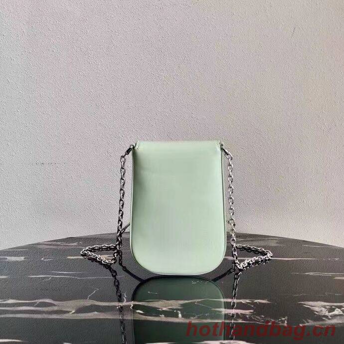 Prada Brushed leather mini-bag 1BH185 light green