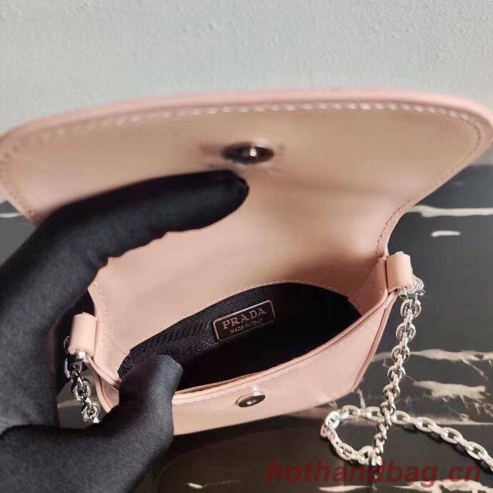 Prada Brushed leather mini-bag 1BH185 light pink