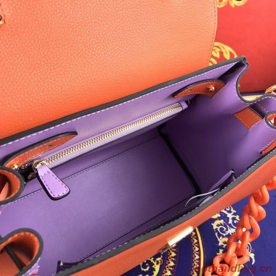 Versace Original medium Calfskin Leather Bag FS1041 orange