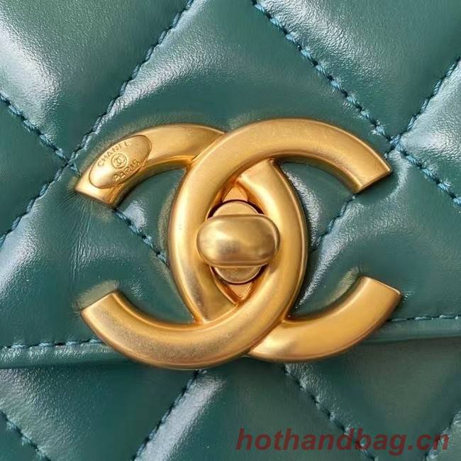 Chanel Flap Shoulder Bag Original leather AS2649 blue