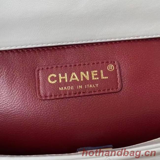 Chanel Flap Shoulder Bag Original leather AS2649 white