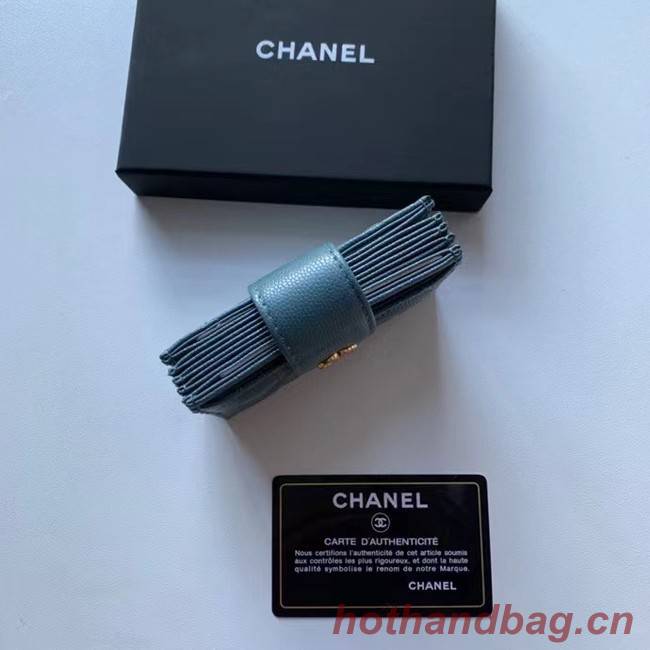 Chanel card holder AP0342 blue