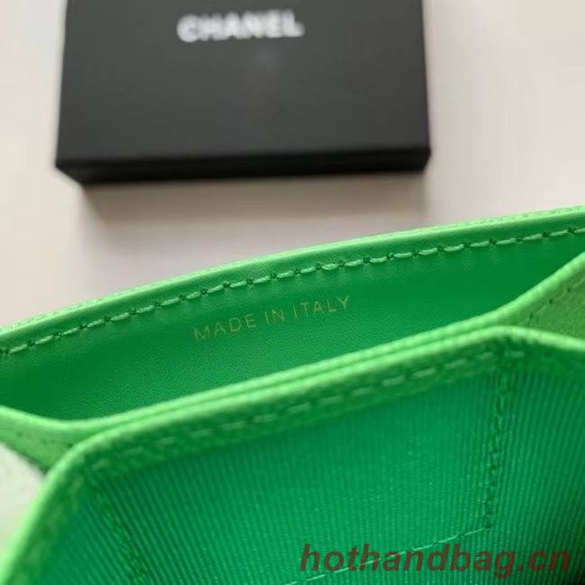 Chanel card holder AP0342 green