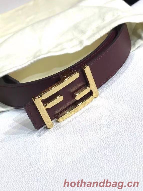 Fendi Leather Belt F2374 30mm