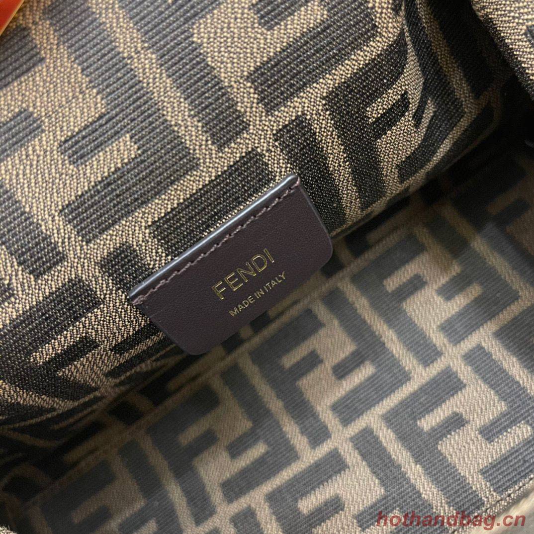Fendi Original Leather Medium Clutch Bag 56832 Brown