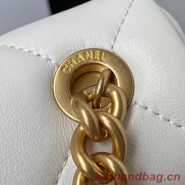 Chanel Flap Shoulder Bag Original leather AS2733 white