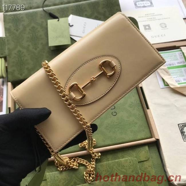 Gucci Horsebit 1955 wallet with chain 621892 Beige