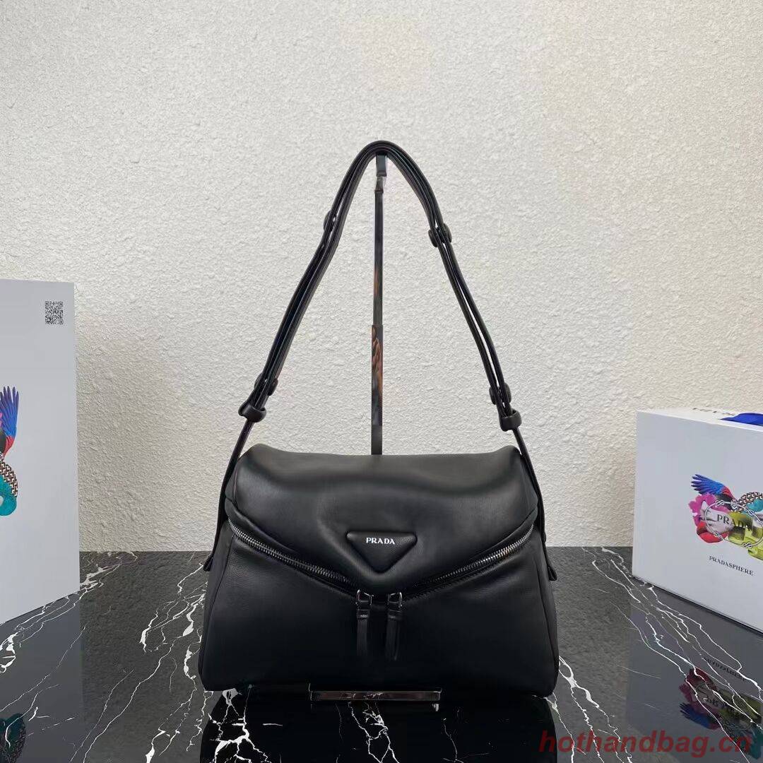 Padded nappa leather Prada Signaux bag 1BC165 black
