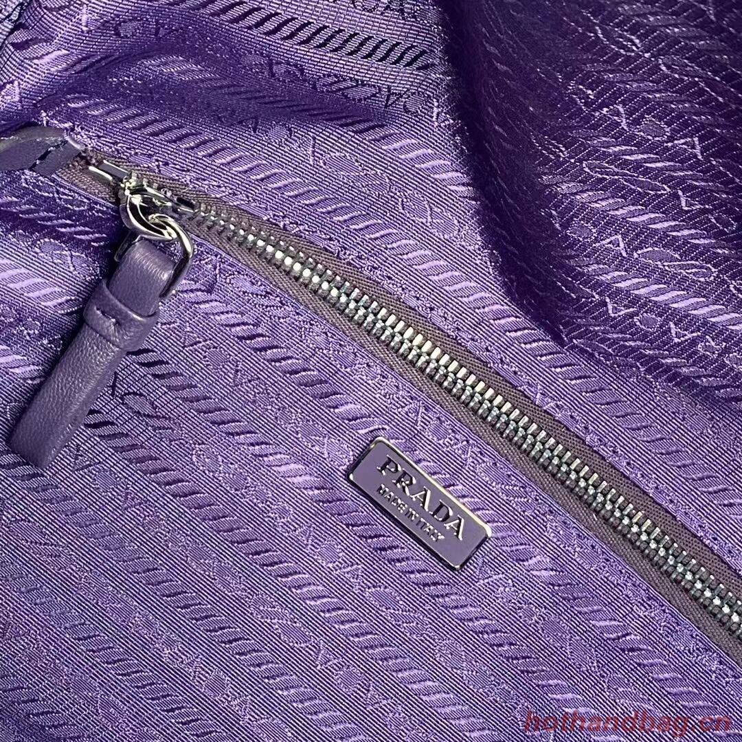 Padded nappa leather Prada Signaux bag 1BC165 violet