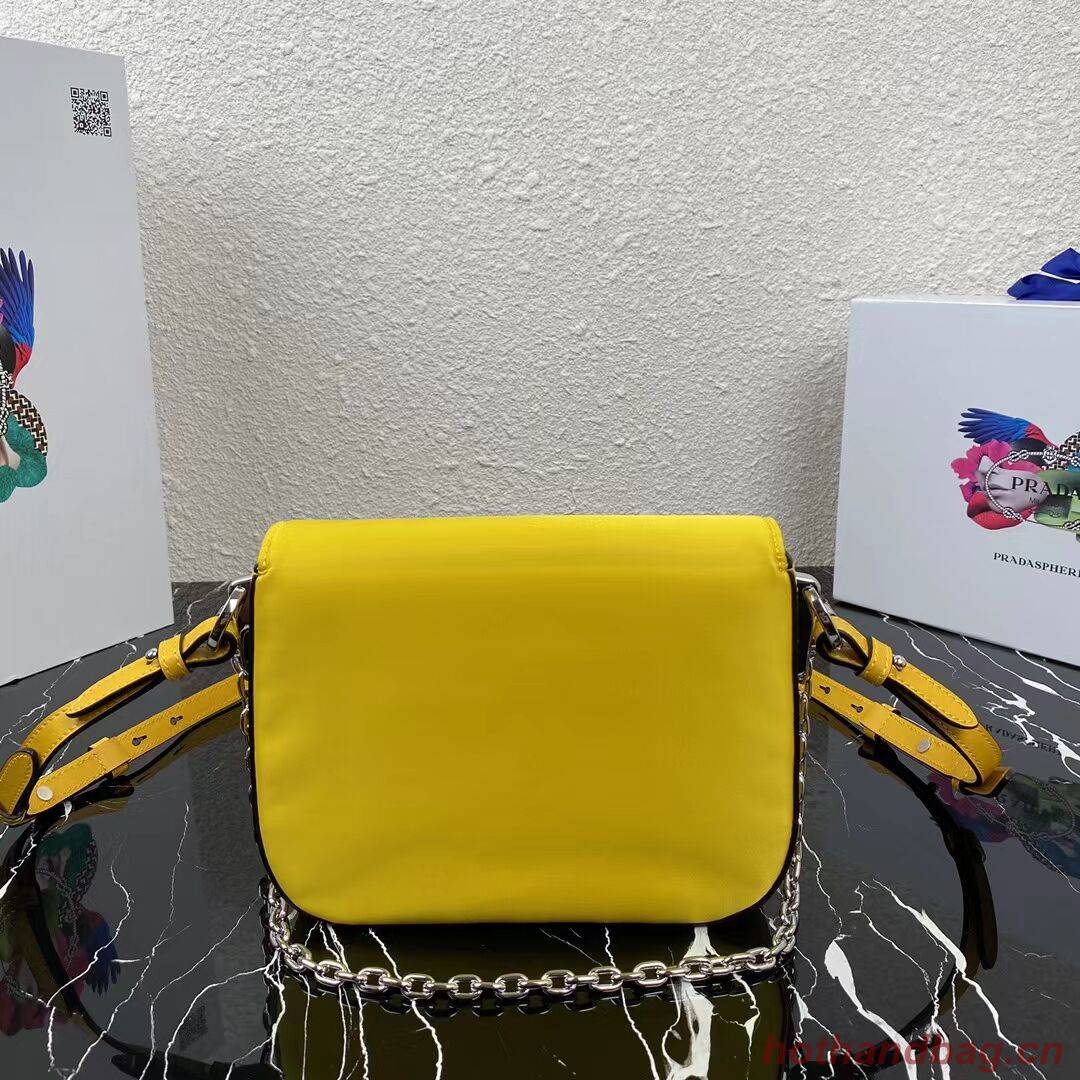 Prada Small brushed leather shoulder bag 1BA263 yellow