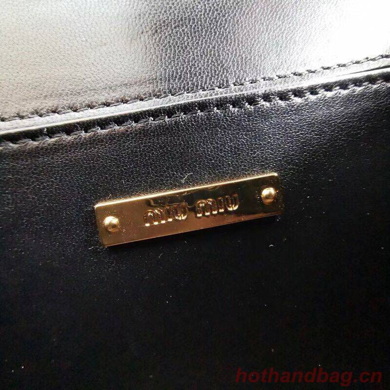 miu miu Matelasse Nappa Leather mini tote Bag 5EA196 black