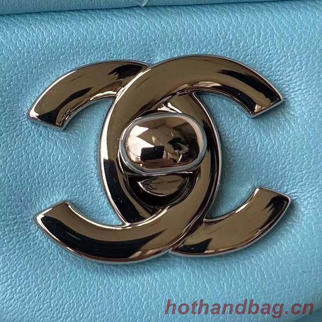 Chanel Flap Shoulder Bag Original leather 1112 sky blue
