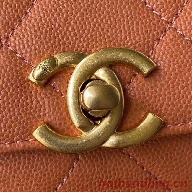 Chanel Flap Shoulder Bag Original leather AS2711 orange