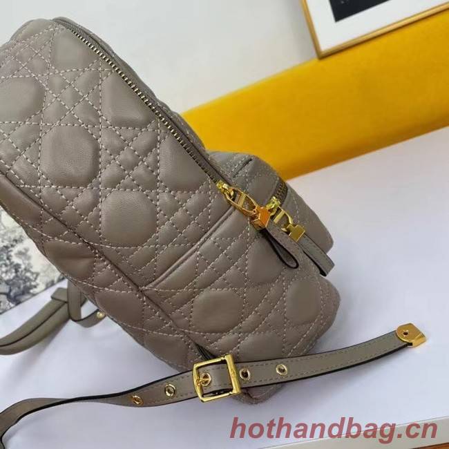 SMALL DIOR BACKPACK Cannage Lambskin M9222U Taupe
