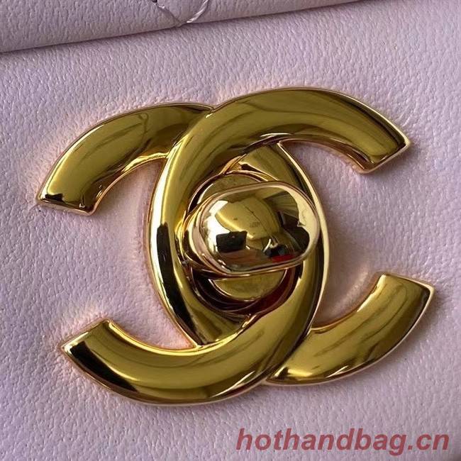 chanel classic handbag Lambskin & gold Metal A01112 pink
