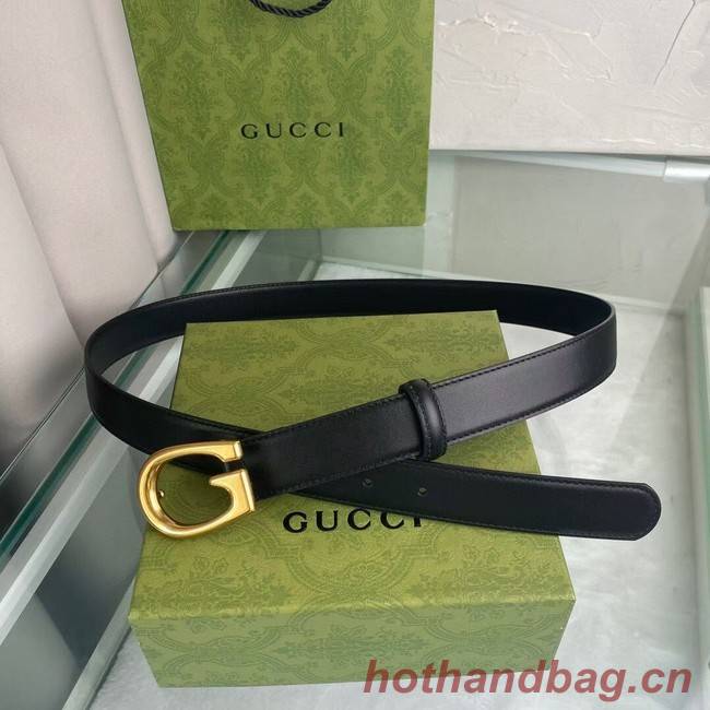 Gucci Thin belt with G buckle 655567 leather