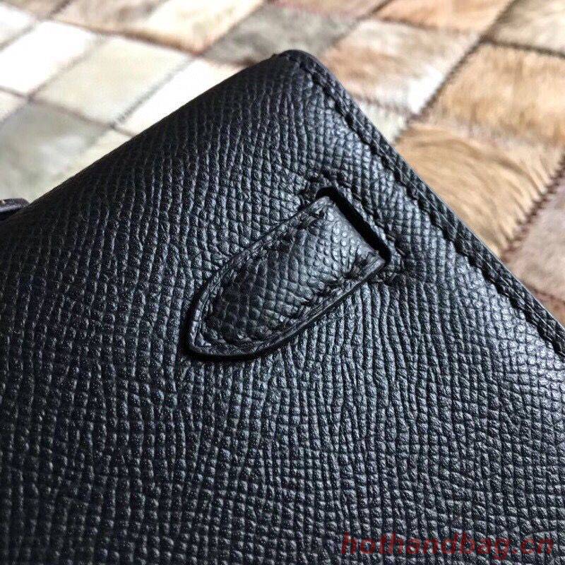 Hermes Kelly 31cm Clutch Original Epsom Leather KL31 Black