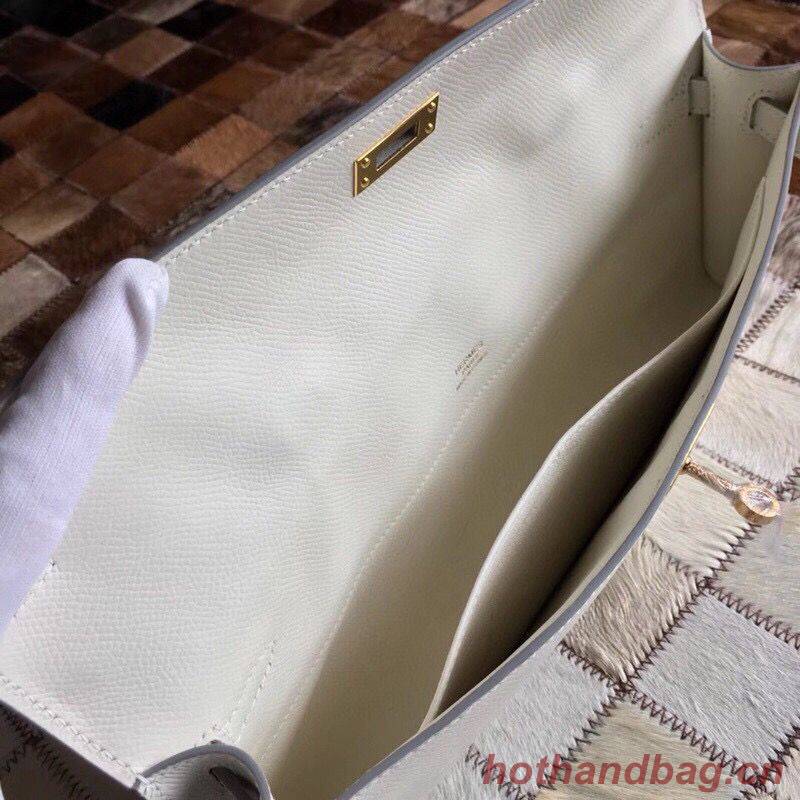 Hermes Kelly 31cm Clutch Original Epsom Leather KL31 White