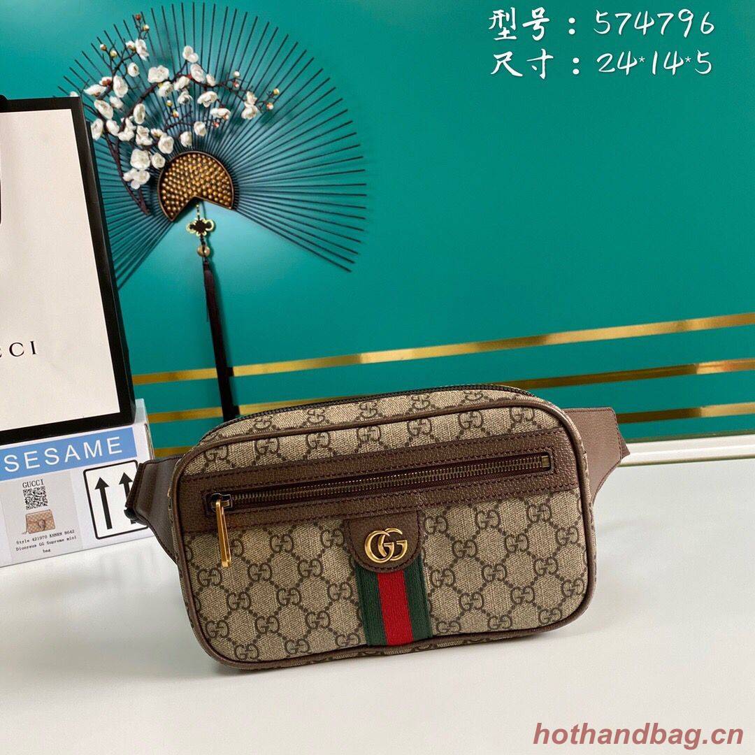 Gucci GG Original GG Leather belt bag 574796 brown